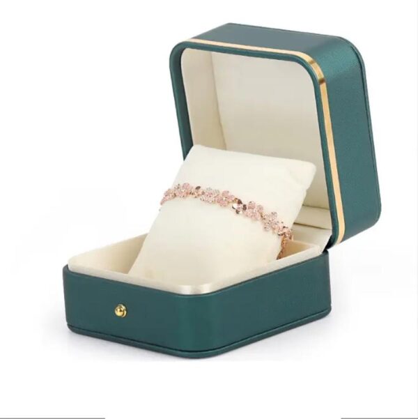 good quality jewelry gift box packing bracelet jewelry box costom logo jewelry storage box with gold buckle 1