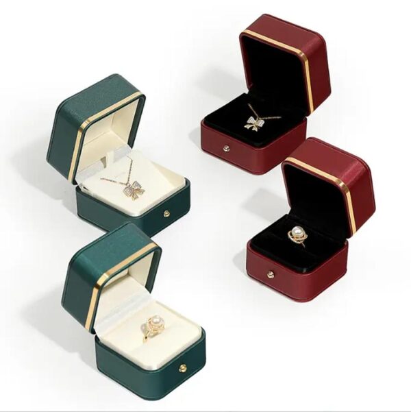 good quality jewelry gift box packing bracelet jewelry box costom logo jewelry storage box with gold buckle 5