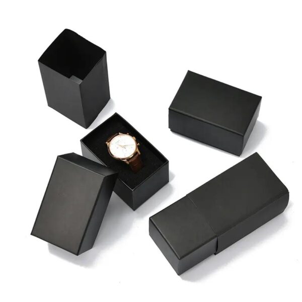 high end black watch box bracelet lipstick jewelry jewelry box can be printed logo watch packaging box batch 3