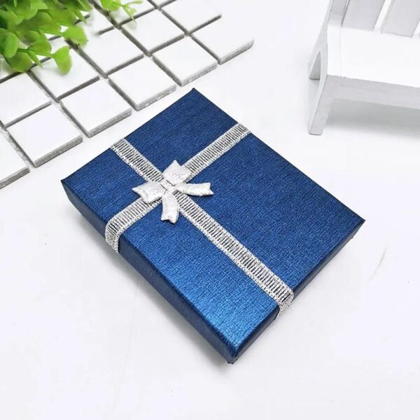 hot selling white color sponge filled cardboard small bracelet box handmade paper bracelet gift box with custom logo printed 5