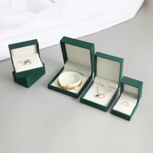 leather paper jewelry packaging box ring pendant bracelet box necklace display jewelry box 1