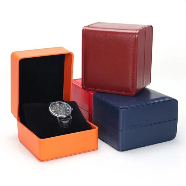 luxury custom logo watch mens packaging case pu leather storage gift watch box 2