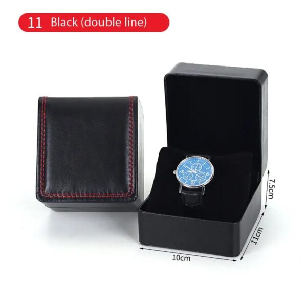 luxury custom logo watch mens packaging case pu leather storage gift watch box 3