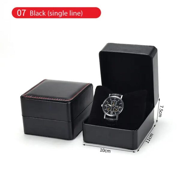 luxury custom logo watch mens packaging case pu leather storage gift watch box 5