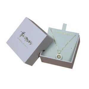 luxury necklace wholesale jewelry packaging boxes a set jewelry gift box customized design pink cardboard ring jewelry case 1