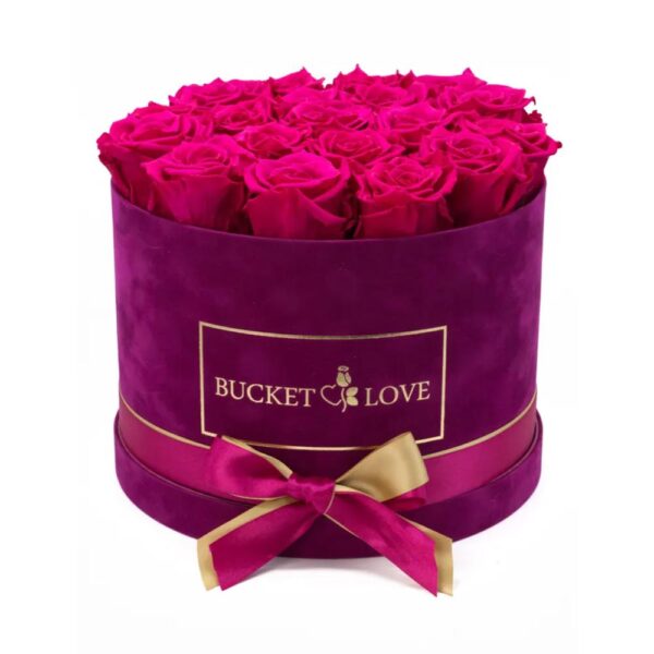 de lujo de terciopelo en forma redonda de regalo de flores de gamuza rosa caja de terciopelo cajas de embalaje de joyería 1