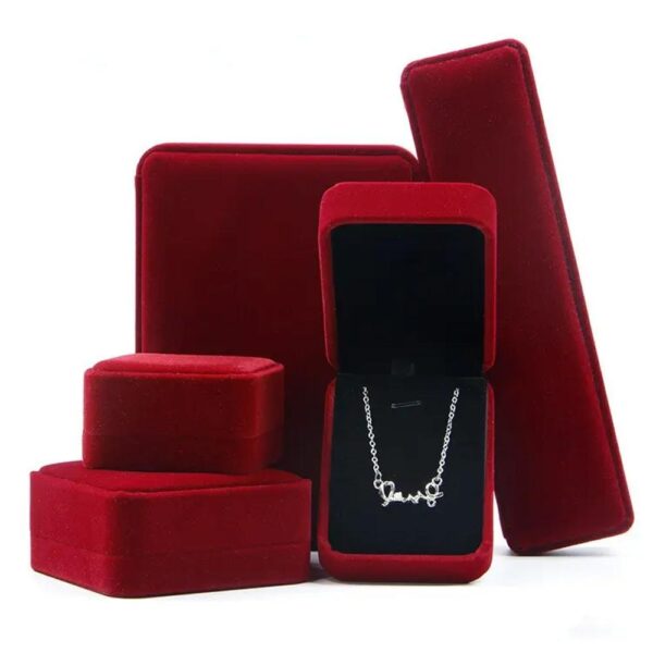 luxury velvet jewelry box packaging wholesale suede jewellery box bracelet necklace pendant ring royal blue velvet jewelry box 2