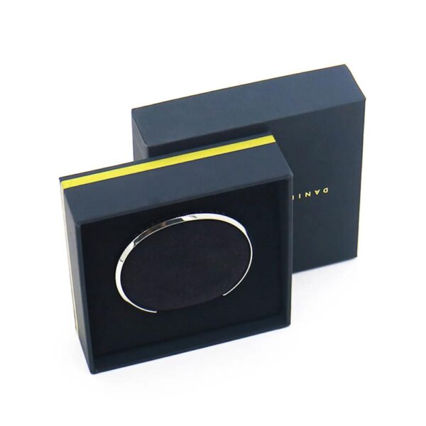 negro mate logotipo personalizado pulsera caja de regalo pulsera caja de embalaje 3