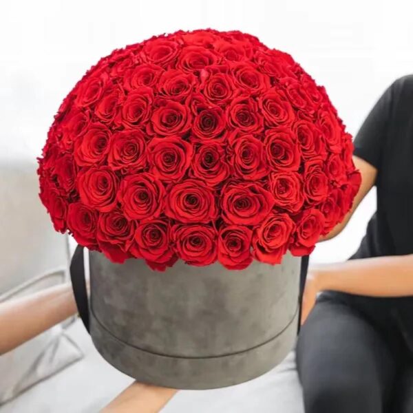 nouveau produit idées saint valentin cadeau 100 forever rose logo personnalisé venus fleur immortal flower eternal preserved rose box 5