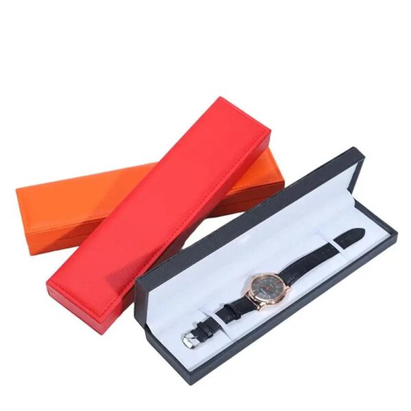 new simple classic style single piece eco friendly pu leather watch display holder man and woman watch box 1