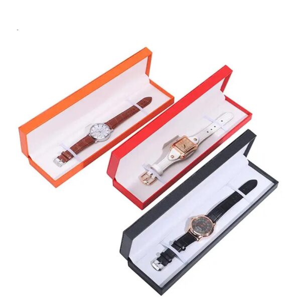 new simple classic style single piece eco friendly pu leather watch display holder man and woman watch box 2