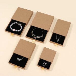 personalizados accesorios de joyería cajón de papel caja pulsera collar pendiente regalo caja de joyería 1