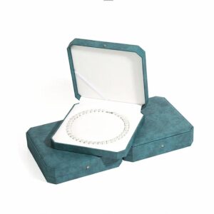 portable luxury necklace jewelry box set luxury pu leather waterproof necklace packaging jewelry box 1