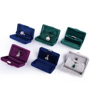 velvet jewelry box flannel ring necklace wedding ring gift box pendant jewelry box 1