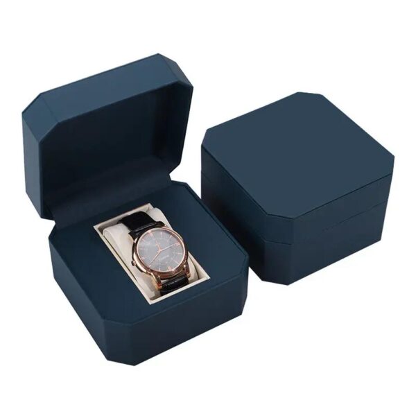 custom high quality pu leather waterproof men women quartz mechanical gift watch boxes packaging 1