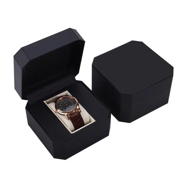 custom high quality pu leather waterproof men women quartz mechanical gift watch boxes packaging 4