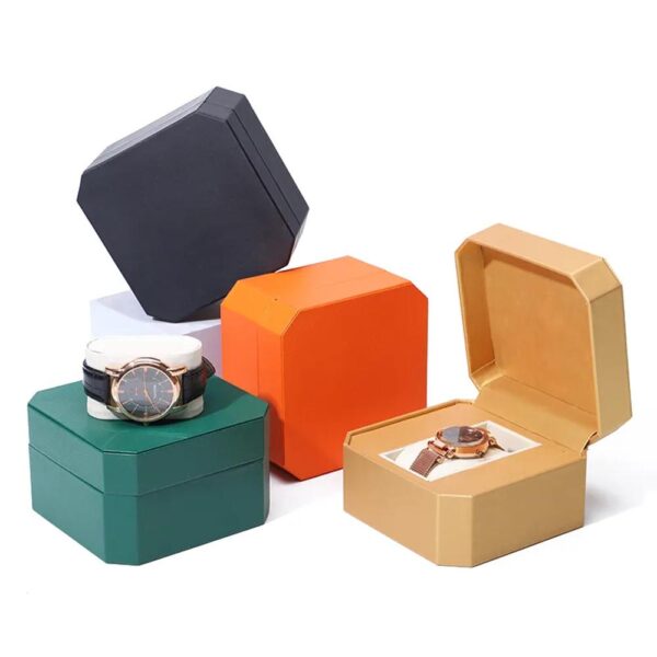 custom logo luxury watch travel storage box men's and women's watch packaging box pu leather watch box 2