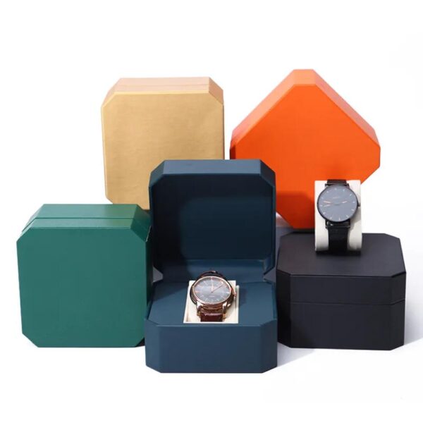 custom logo luxury watch travel storage box men's and women's watch packaging box pu leather watch box 5