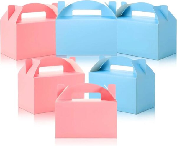 6 x 3.5 x 3.5 pulgadas navidad a dos aguas caja de regalo de papel de colores cajas de caramelo merienda pastel goodie tratar cajas para favores de la fiesta de cumpleaños 1