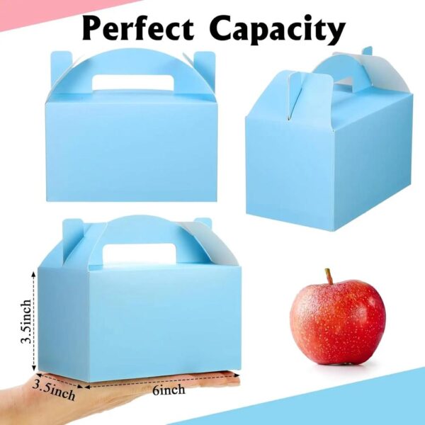 6 x 3,5 x 3,5 pollici Natale gable confezione regalo carta colorata caramelle scatole snack goodie torta trattare scatole per bomboniere di compleanno 3