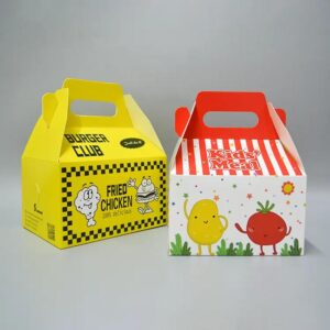 scatola di happy meal dei bambini di forma gable di mcdonalds del grado alimentare eliminabile su ordinazione per i bambini 1