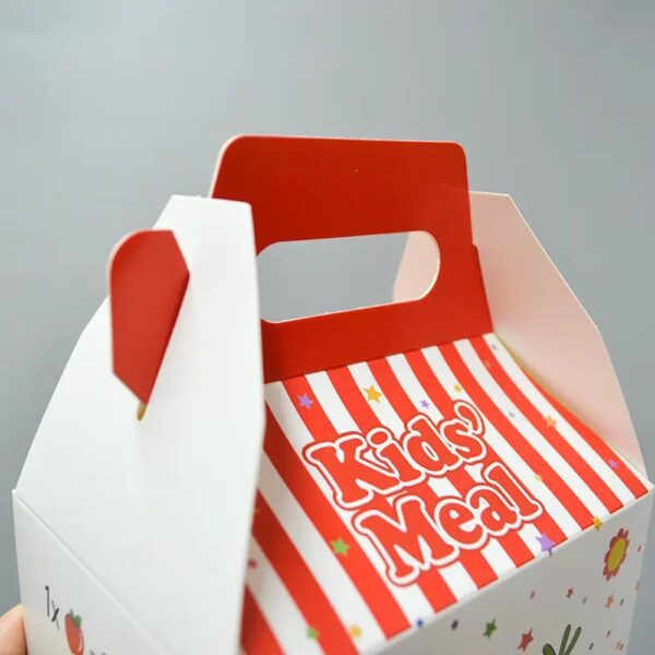 custom disposable food grade mcdonalds gable shape kids happy meal box for children 4