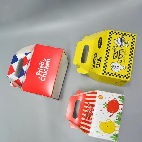 custom disposable food grade mcdonalds gable shape kids happy meal box for children 5