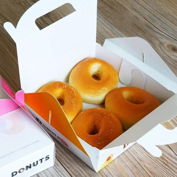 custom hot food container square chicken gable box sweet candy doughnut takeaway food use 3