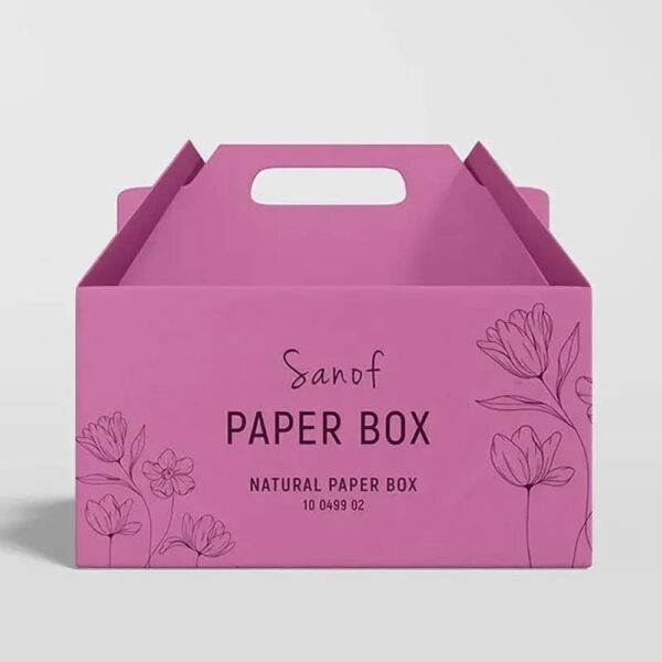 custom logo printed folding paper gable top box for packaging 5