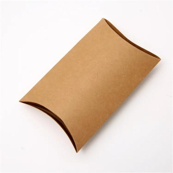 custom sugar food packaging recycled chocolate candy brown kraft gifts paper pillow box 3