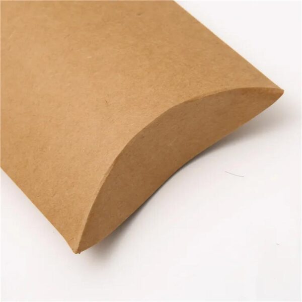 custom sugar food packaging recycled chocolate candy brown kraft gifts paper pillow box 5