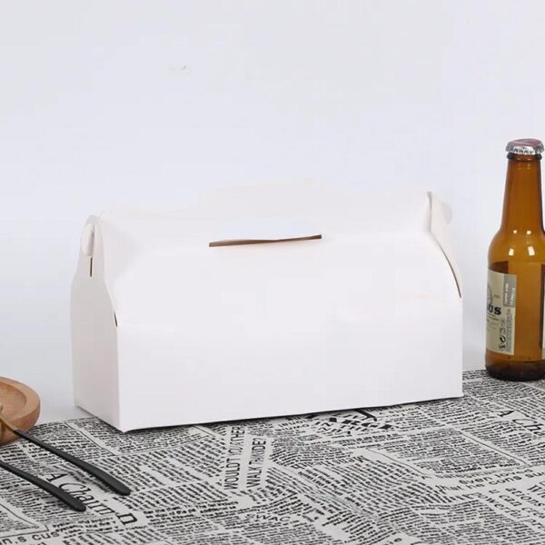 personalizable plegable caja de regalo de papel para artículos de panadería pastel de galletas dulces envasado manejar pequeñas cajas de embalaje de alimentos a dos aguas 4