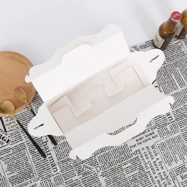 boîte cadeau en papier pliable personnalisable pour articles de boulangerie emballage de biscuits emballage de bonbons poignée petite boîte d'emballage alimentaire pignon 6