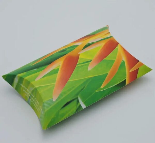 customized paper pillow box folding candy packaging box 6