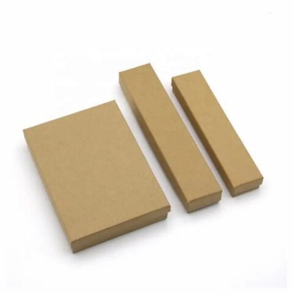 eco friendly many sizes jewelry gift packaging paper box kraft cardboard bracelet pendant earrings boxes cheap earring box 2