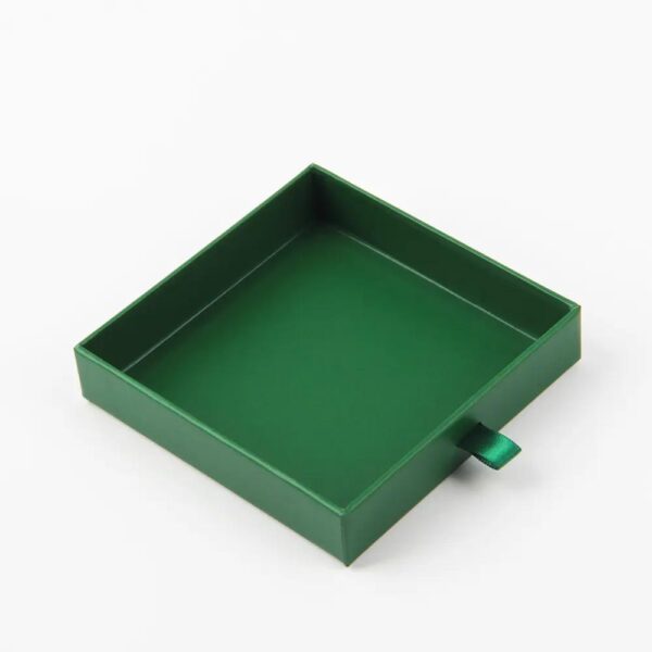 eco friendly paper personalized cardboard small green jewelry box customized small sliding drawer box with logo 4