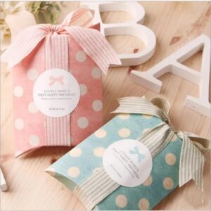 elegant customized hair pillow box with ribbon handles for hair extension packaging 1