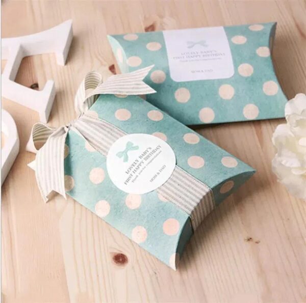 elegant customized hair pillow box with ribbon handles for hair extension packaging 3