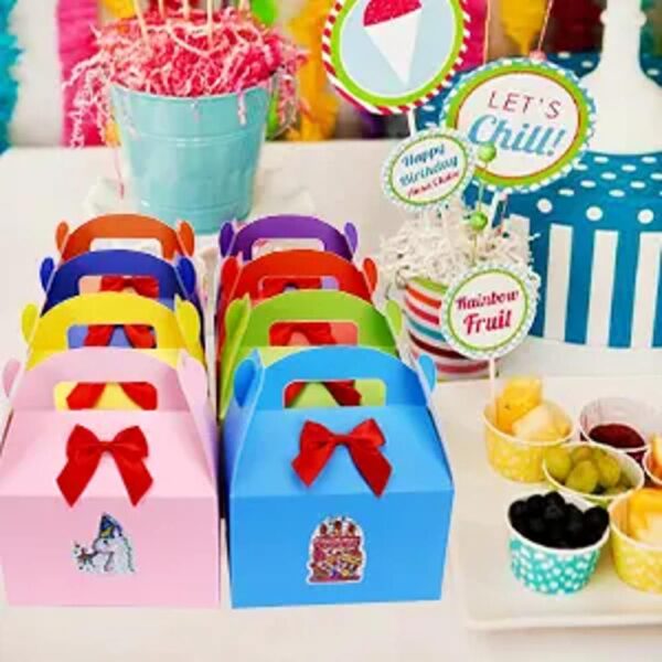 cajas de regalo plegables para decoraciones de fiesta de navidad favor pastel de caramelo gable tratar caja de regalo de papel contenedor con asa 2