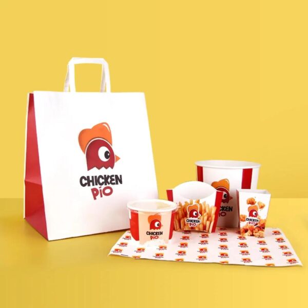 grab and go nueva caja de papel personalizada con ventilación mantiene el pollo frito crujiente caja con asas con orificios de ventilación ventana 3