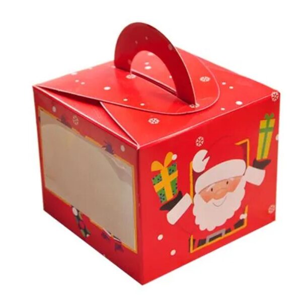 hoge kwaliteit papier vouwen verpakking doos kerst gevel geschenkdozen met handvat 3