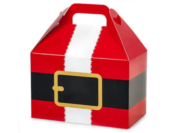 high quality paper folding packaging box christmas gable gift boxes with handle 6