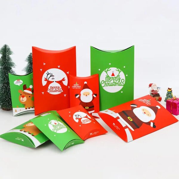 hot sell santa snowman christmas nuts dried treat gifts box pillow box packaging christmas favor gift boxes 1