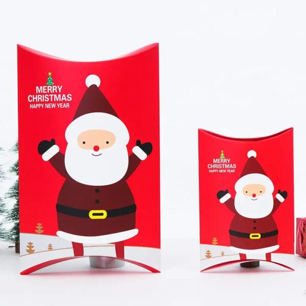 hot sell santa snowman christmas nuts dried treat gifts box pillow box packaging christmas favor gift boxes 4