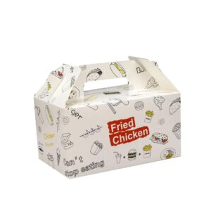 hot sale gable packaging box for fast food with custom logo for chicken chips snack 1