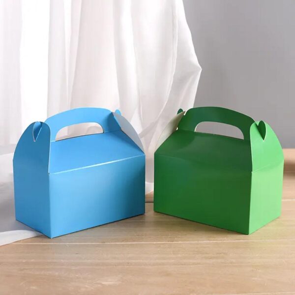 lightweight assorted bright rainbow colors cardboard favor boxes treat goody gable bags birthday party event gift 3