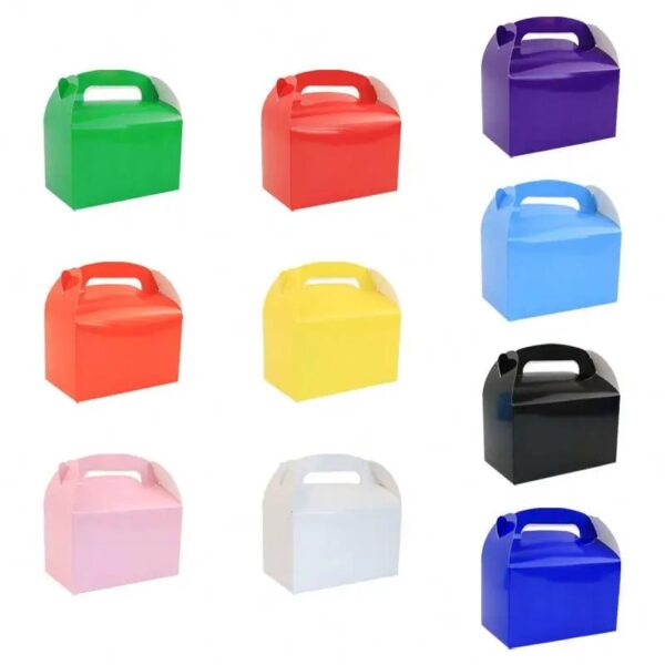 multi color kids birthday gift packaging babyshower wedding party favor gable treat candy boxes 2