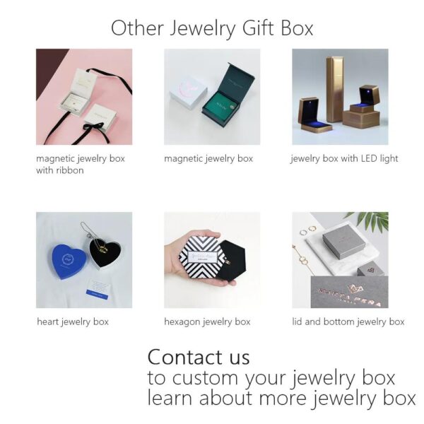 ketting sieraden 'insert eco vriendelijke luxe karton kleine papieren geschenk verpakking ring verpakking logo aangepaste sieraden doos 5