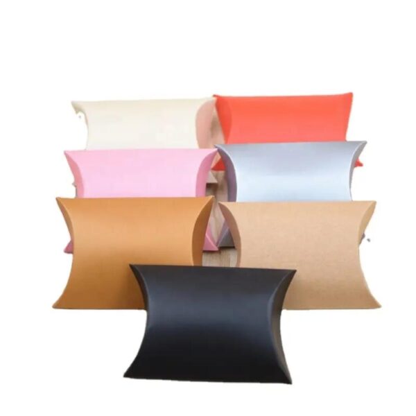 new custom shape color printing art paper pillow gift box design 1