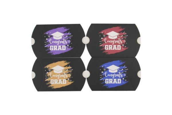 newest design graduation theme pillow shape paper packaging boxes chocolate candy gift boxes wholesale for party 4